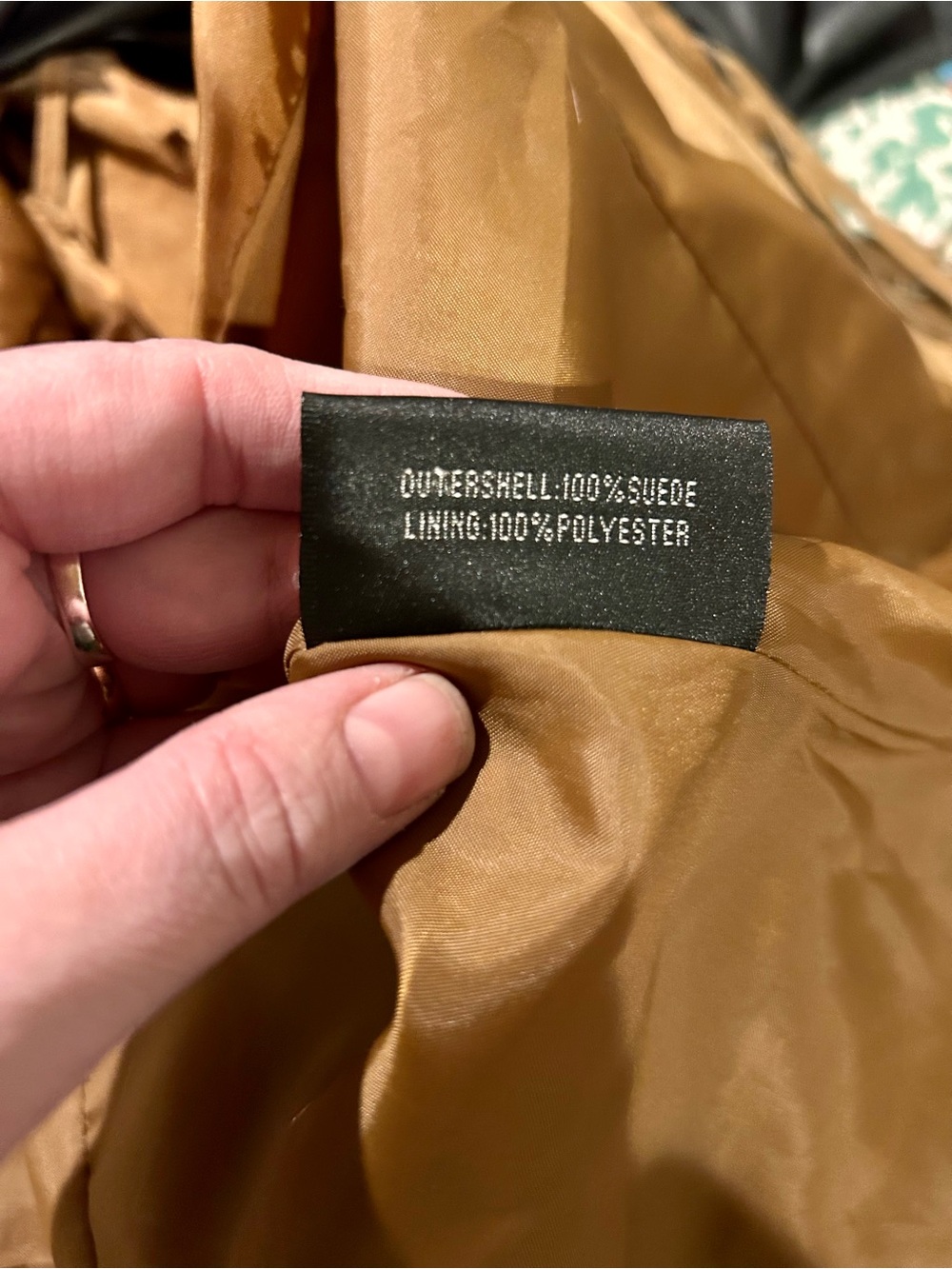 NWOT Wilsons Leather Tan Suede Fringe Trench Coat - Picture 6 of 7